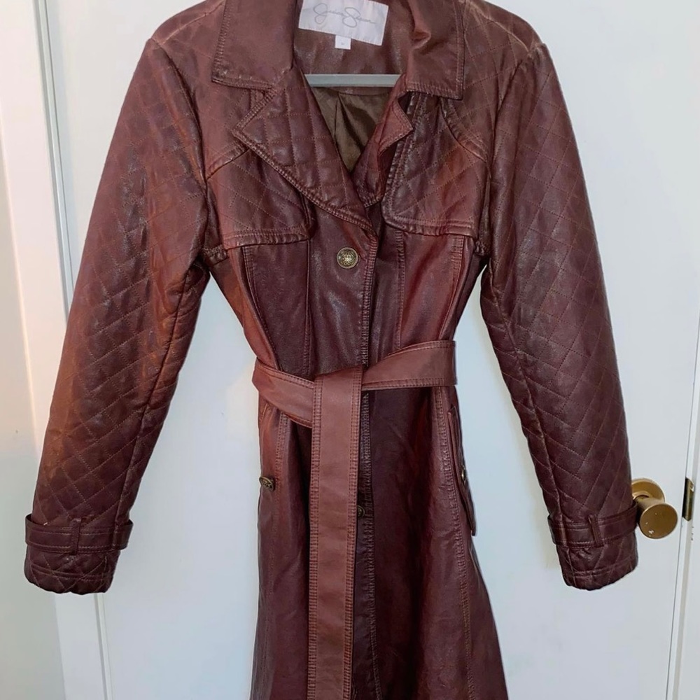 JESSICA SIMPSON - Faux Leather Trench

Never used, no tags, Brown